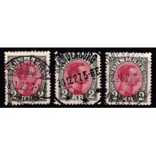 Chr. X. 3 enslydende mærker.